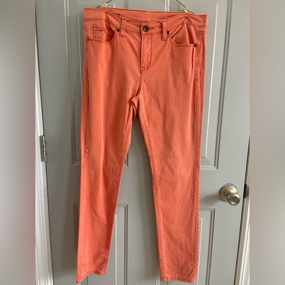 JCPenney Orange Skinny Jeans Slim Fit